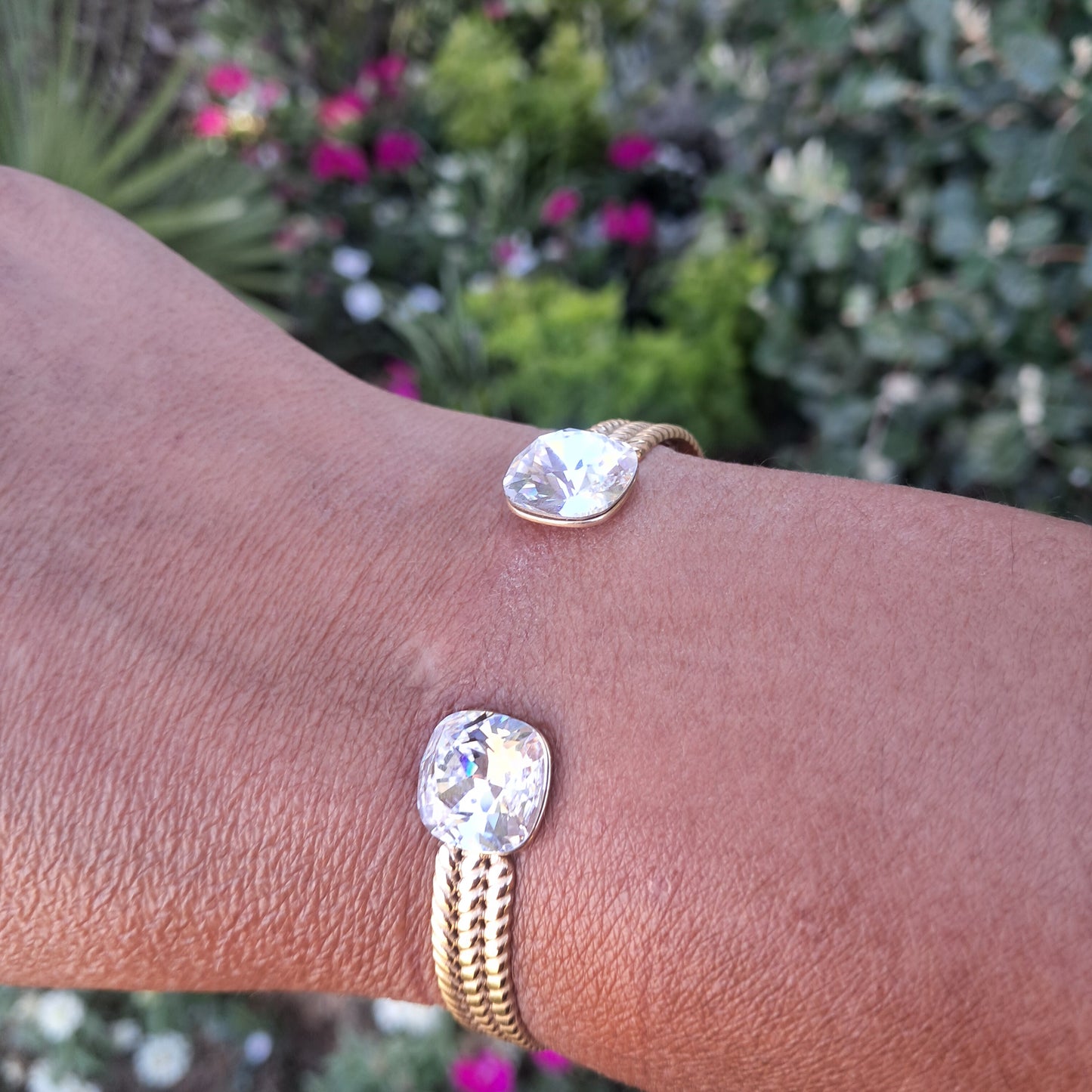 Jonc cristal Swarovski blanc