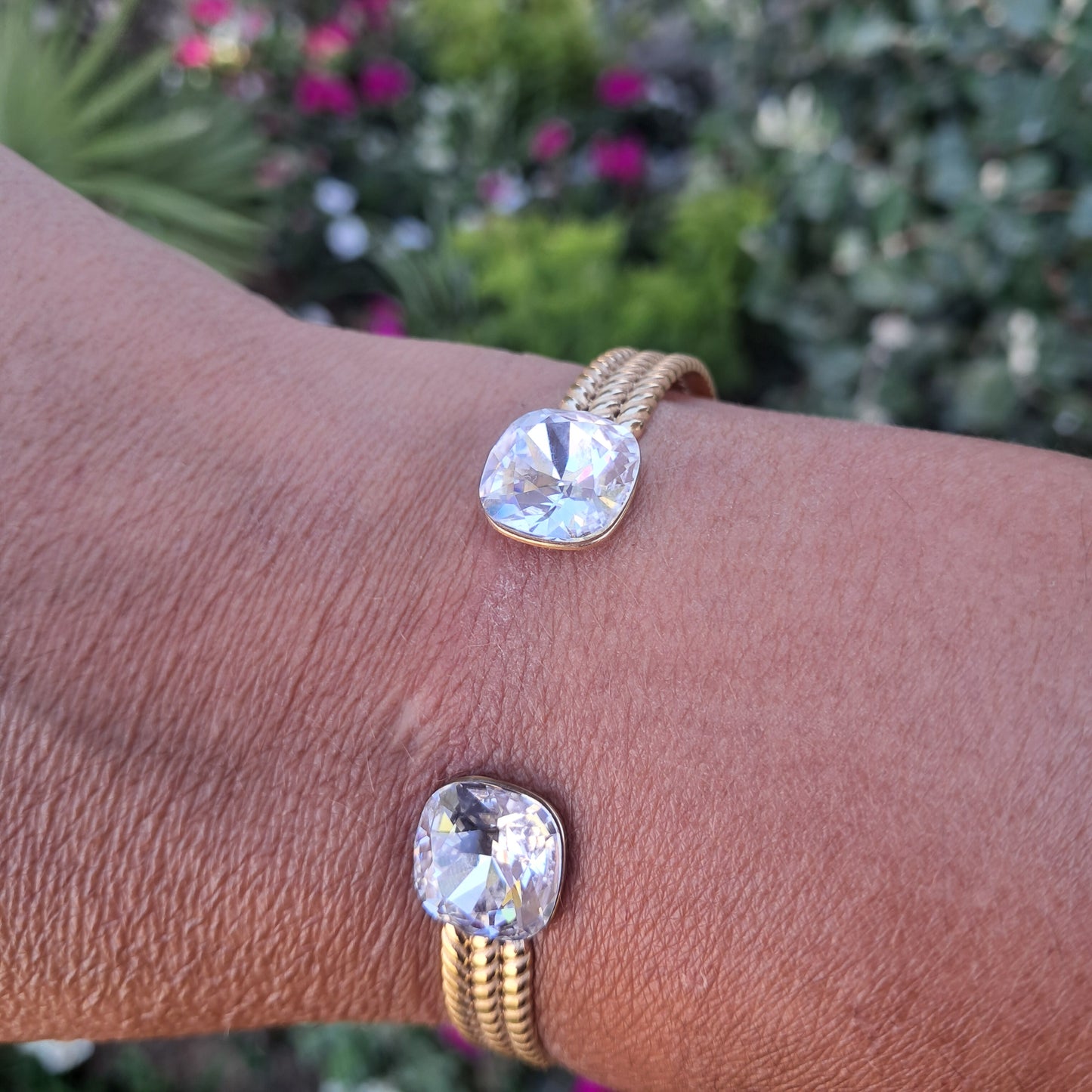 Jonc cristal Swarovski blanc