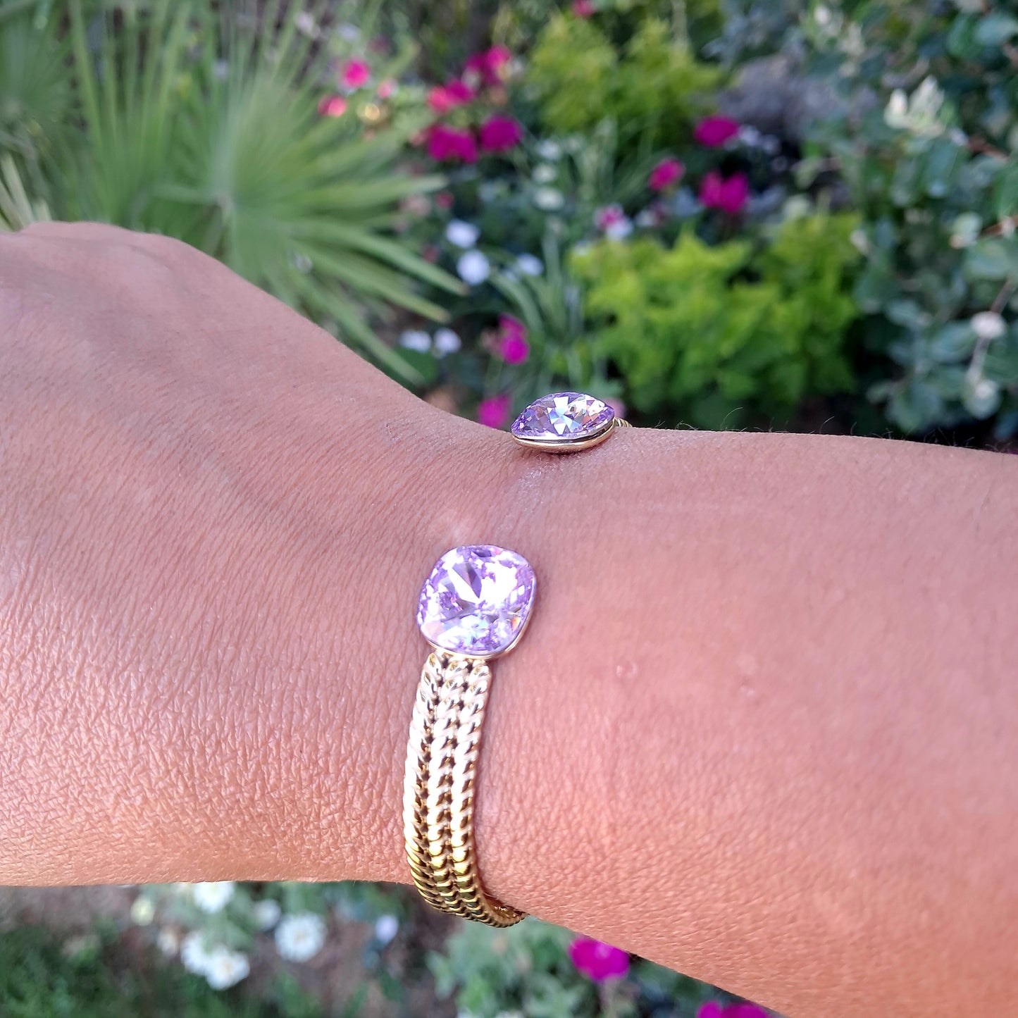 Jonc cristal Swarovski violet