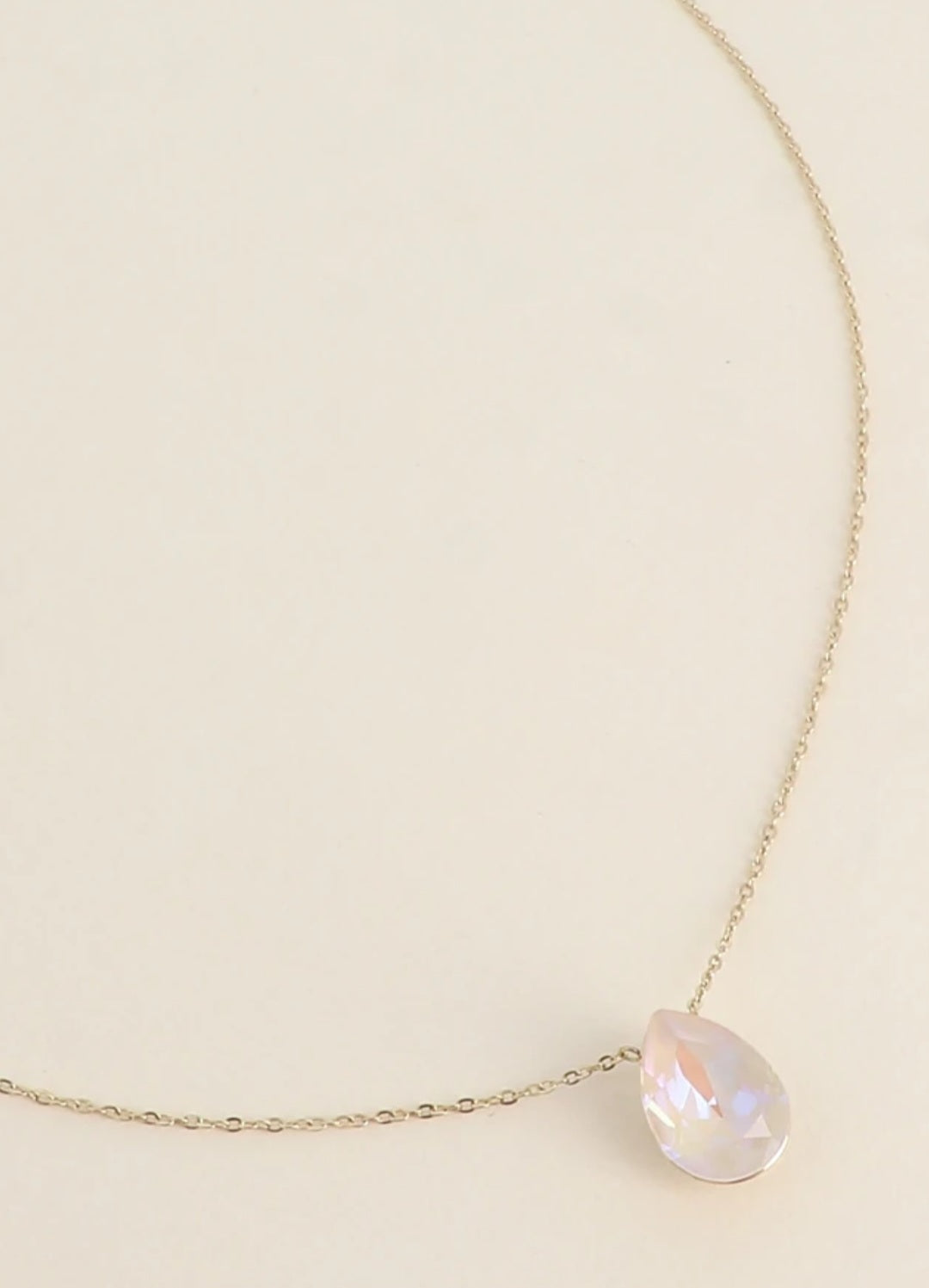 Collier Swarovski cristal ivoire
