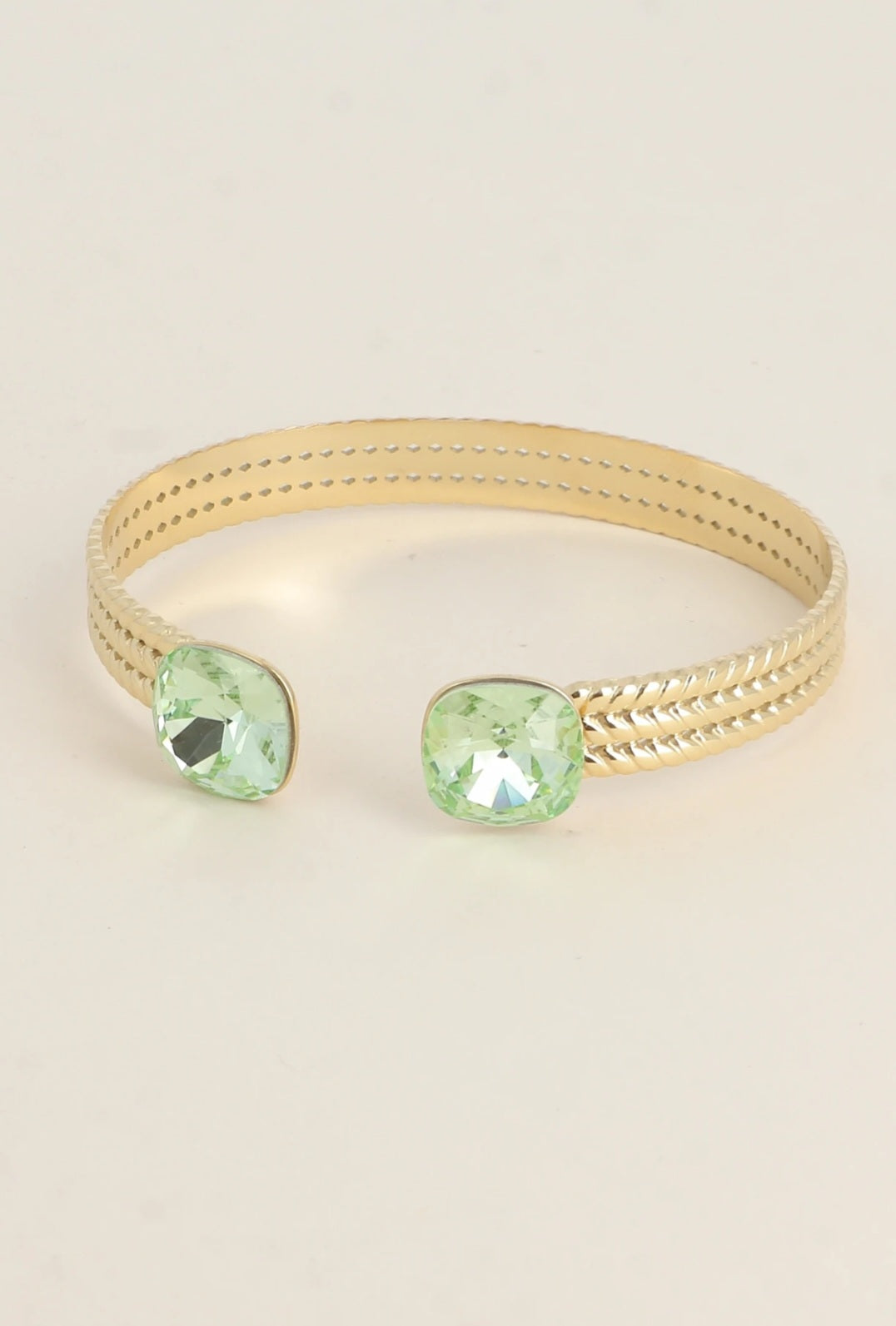 Jonc cristal Swarovski vert d'eau