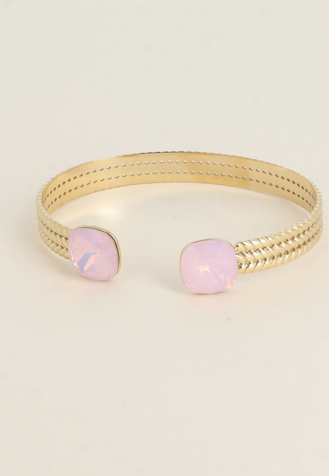 Jonc cristal Swarovski rose givré