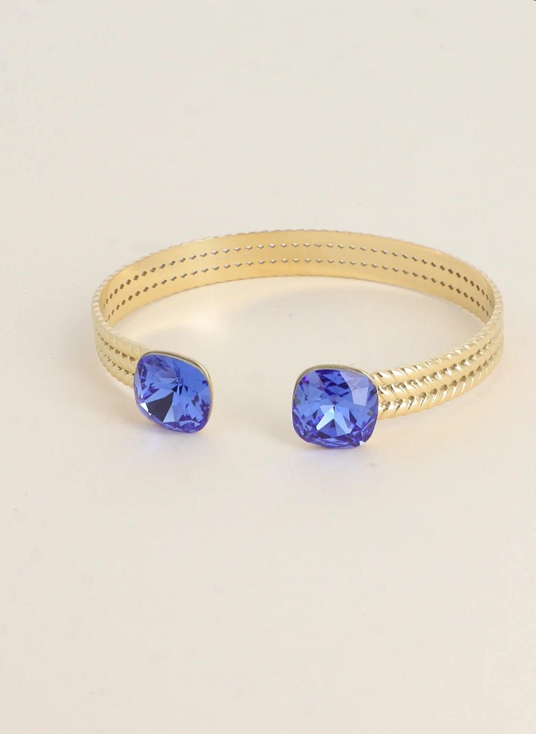 Jonc cristal Swarovski bleu roi