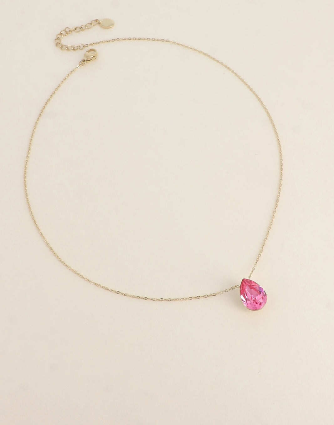 Collier Swarovski cristal rose fuchsia