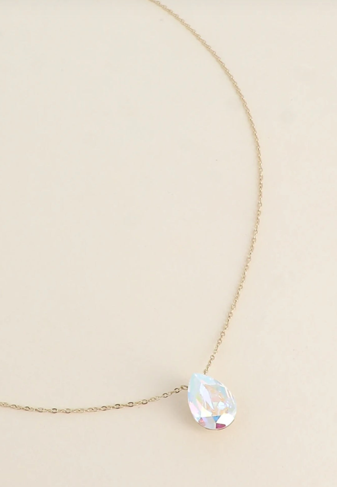 Collier Swarovski cristal gris perle