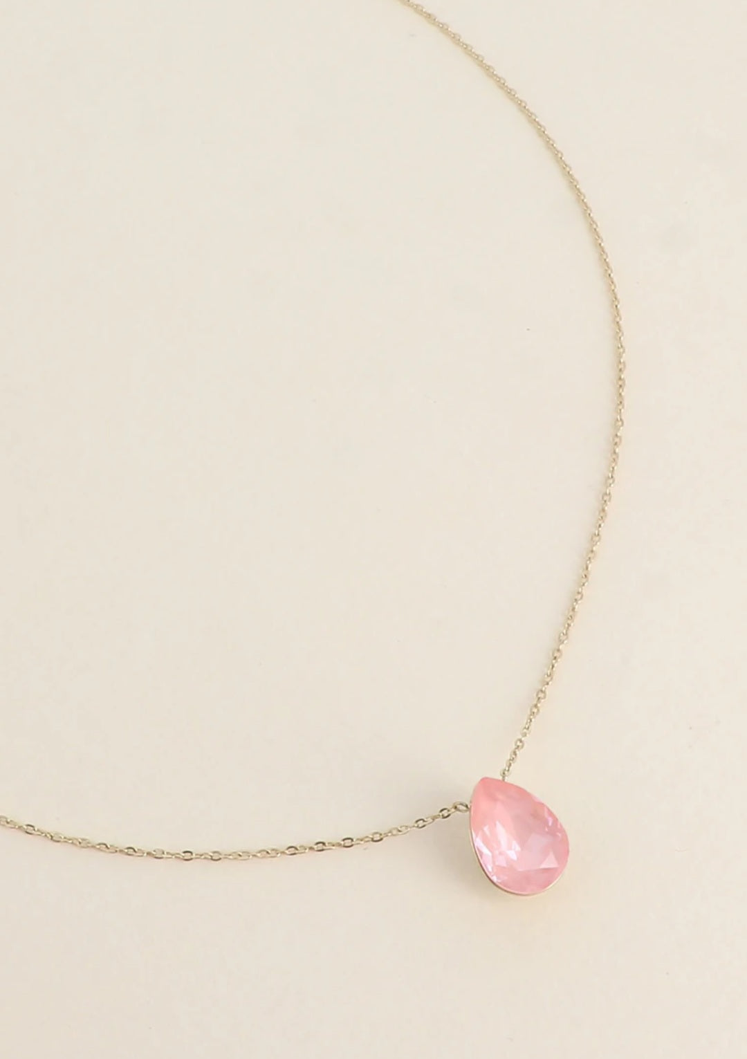 Collier Swarovski cristal blush