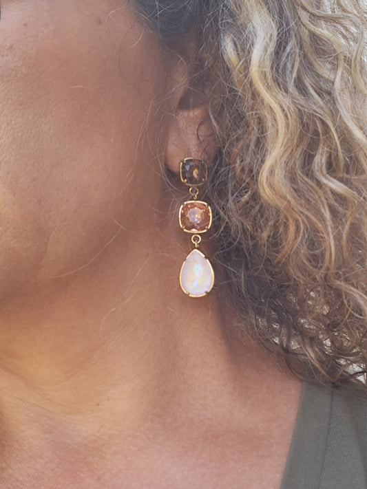 Boucles d'oreilles Liria rose