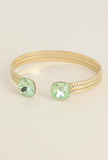 Jonc cristal Swarovski vert d'eau
