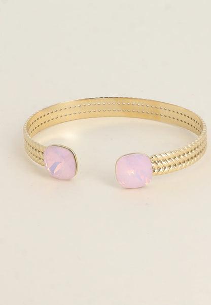 Jonc cristal Swarovski rose givré