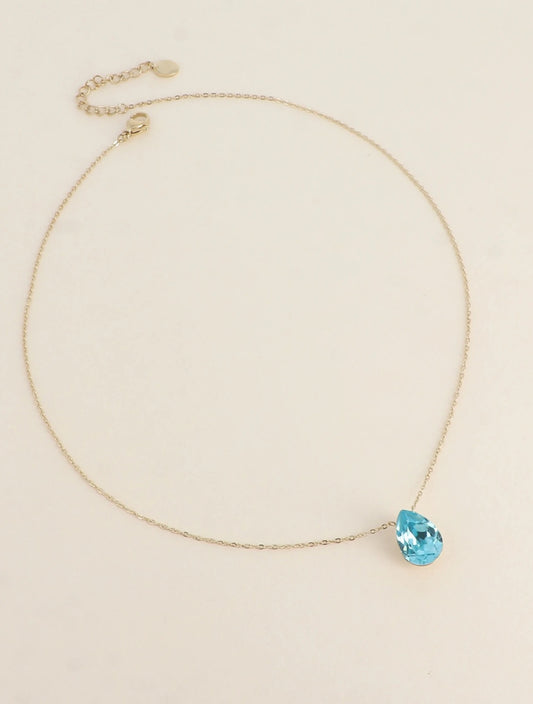 Collier Swarovski bleu turquoise