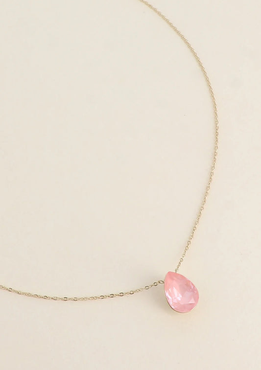 Collier Swarovski cristal blush