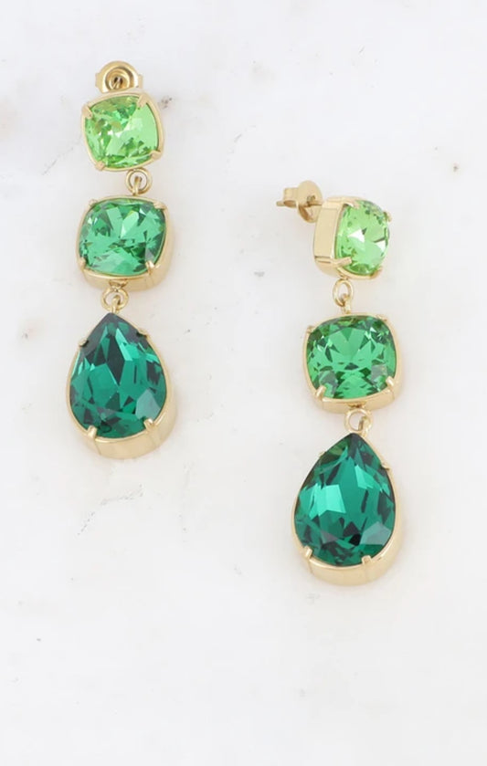 Boucles d'oreilles Liria vertes