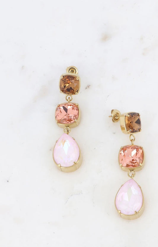 Boucles d'oreilles Liria rose
