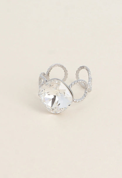 Bague Lamina argentée